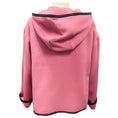Load image into Gallery viewer, Moschino Couture Pink / Black Trim Button Front Hooded Jacket with Gold Buttons