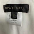 Load image into Gallery viewer, Tadashi Shoji Ivory / Black Ruffled Two-Tone Colorblock Silk Midi Cocktail Dress