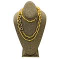 Load image into Gallery viewer, Chanel Vintage 2001 Cream Coco CC Logo Pearl Long Strand Necklace with Gold-tone Hardware