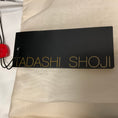 Load image into Gallery viewer, Tadashi Shoji Ivory / Black Ruffled Two-Tone Colorblock Silk Midi Cocktail Dress