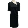 Load image into Gallery viewer, Escada Black Ruched Short Sleeved Jersey Knit Midi Dress