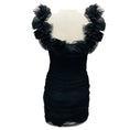 Load image into Gallery viewer, Alexandre Vauthier Black Ruffled Polka Dot Mesh Tulle Mini Cocktail Bustier Dress
