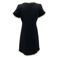 Load image into Gallery viewer, Max Mara Weekend Black / White Fringed Trim Short Sleeved Tweed Dress
