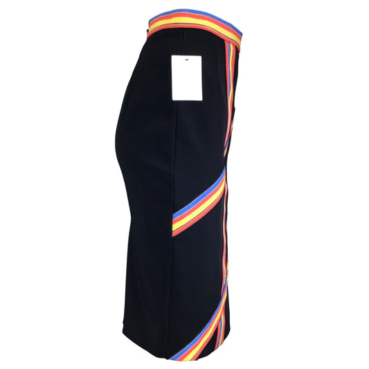 Peter Pilotto Black Multi Stripe Jacquard Skirt