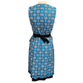 Load image into Gallery viewer, Oscar de la Renta Blue / White / Navy Floral Print Sleeveless Cotton Dress