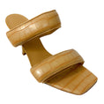 Load image into Gallery viewer, Gia Borghini Nude Embossed Double Velcro Strap Leather Sandals