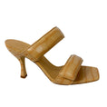 Load image into Gallery viewer, Gia Borghini Nude Embossed Double Velcro Strap Leather Sandals