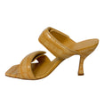 Load image into Gallery viewer, Gia Borghini Nude Embossed Double Velcro Strap Leather Sandals