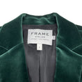 Load image into Gallery viewer, Frame Spruce Green Velvet Blazer