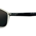Load image into Gallery viewer, Saint Laurent Black / White Square Acetate Frame Two-Tone Shield Frame Sunglasses