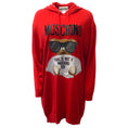 Load image into Gallery viewer, Moschino Red Wool Teddy Hoodie Dress