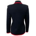 Load image into Gallery viewer, St. John Black Knit Blazer with Red Trim