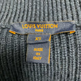 Load image into Gallery viewer, Louis Vuitton Navy Blue Wool Knit and Nylon Zip Front Flared Dress