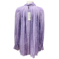 Load image into Gallery viewer, Prabal Gurung Lavender Tie Neck Long Sleeved Satin Blouse