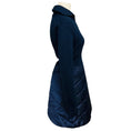 Load image into Gallery viewer, Louis Vuitton Navy Blue Wool Knit and Nylon Zip Front Flared Dress