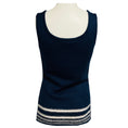 Load image into Gallery viewer, Carolina Herrera Navy Blue / Ivory Sequined Wool and Silk Knit Cardigan and Tank Top Set