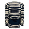 Load image into Gallery viewer, Carolina Herrera Navy Blue / Ivory Sequined Wool and Silk Knit Cardigan and Tank Top Set