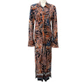 Load image into Gallery viewer, Cara Cara Blue Cascade Paisley Ruched Shirley Dress