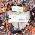 Load image into Gallery viewer, Cara Cara Blue Cascade Paisley Ruched Shirley Dress