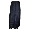 Load image into Gallery viewer, Giorgio Armani Black Grosgrain Ribbon Trimmed Pleated Maxi Skirt

