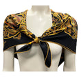 Load image into Gallery viewer, Hermes Black Multi La Charmante aux Animaux Print Square Silk Twill Scarf