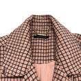 Load image into Gallery viewer, Elie Tahari Pink / Brown Wool Plaid Moto Jacket