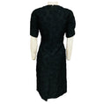 Load image into Gallery viewer, Calvin Klein 205W39NYC Black Short Sleeved Floral Rose Jacquard Midi Dress with Belt
