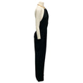 Load image into Gallery viewer, Celine Black Crepe Satin Jumpsuit with Chain Collar