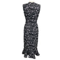 Load image into Gallery viewer, Erdem Black / Purple Floral Sleeveless Midi Dress