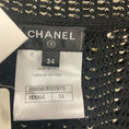 Load image into Gallery viewer, Chanel Black / Golden 2018 Frill Sleeve Crochet Knit Cardigan with CC Logo Buttons