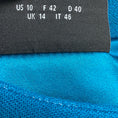 Load image into Gallery viewer, Akris Blue / Silver Buckle Detail Front Pleat Sleeveless Linen and Wool Gauze Dress