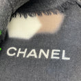 Load image into Gallery viewer, Chanel Beige / Charcoal Grey Multi Snowflake Motif Cashmere Scarf