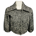 Load image into Gallery viewer, KaufmanFranco Black / White Cropped Wool and Mohair Tweed Jacket