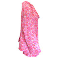 Load image into Gallery viewer, Balenciaga Pink Multi 2021 Tie-Neck Floral Printed Top
