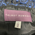 Load image into Gallery viewer, Talbot Runhof Blue Metallic Ruched Leopard Jacquard Cocktail Dress