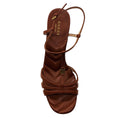 Load image into Gallery viewer, Gucci Brown / Antiqued Gold GG Logo Quilted Leather Sandals
