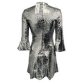 Load image into Gallery viewer, HVN Silver Metallic Ashley Sequined Mini Dress