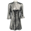 Load image into Gallery viewer, HVN Silver Metallic Ashley Sequined Mini Dress