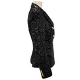 Load image into Gallery viewer, Balmain Black Sequin Double Breasted Blazer