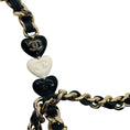 Load image into Gallery viewer, Chanel Black CC Logo Resin Heart Classic Quilted Leather Phone Holder Bag with Chain Strap and Gold Hardware
