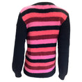 Load image into Gallery viewer, The Elder Statesman Black / Pink Multi Hand Knit 3D Mantra Crewneck Sweater