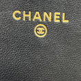 Load image into Gallery viewer, Chanel Black CC Logo Resin Heart Classic Quilted Leather Phone Holder Bag with Chain Strap and Gold Hardware