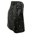 Load image into Gallery viewer, Alexandre Vauthier Black Crystal Embellished Lambskin Leather Skirt