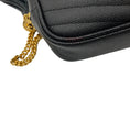Load image into Gallery viewer, Saint Laurent Black Matelasse Chevron Quilted Calfskin Leather Mini Lou Camera Bag