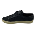 Load image into Gallery viewer, Saint Laurent Black Distressed Canvas and Smooth Leather Court Classic Sneakers
