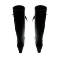 Load image into Gallery viewer, Saint Laurent Black Wedge Heel Lace Up Rubber Rain Boots