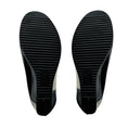 Load image into Gallery viewer, Saint Laurent Black Wedge Heel Lace Up Rubber Rain Boots