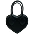 Load image into Gallery viewer, Ambush Black Leather Heart Bag with Silver Chain Strap