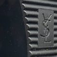 Load image into Gallery viewer, Saint Laurent Black Wedge Heel Lace Up Rubber Rain Boots