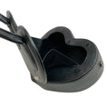 Load image into Gallery viewer, Ambush Black Leather Heart Bag with Silver Chain Strap